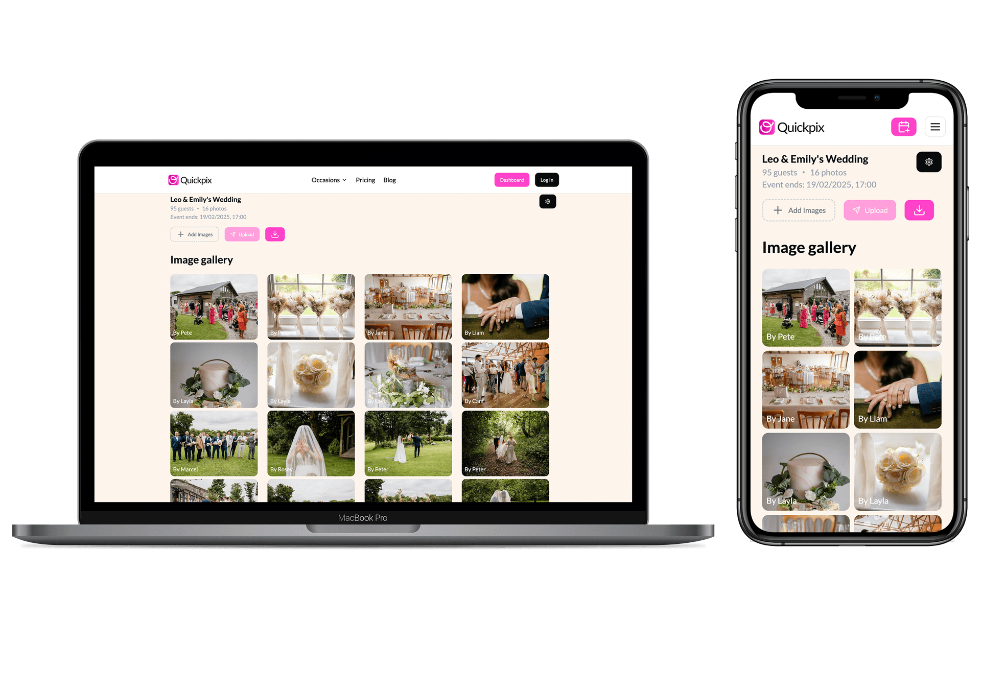 Quickpix on different devices