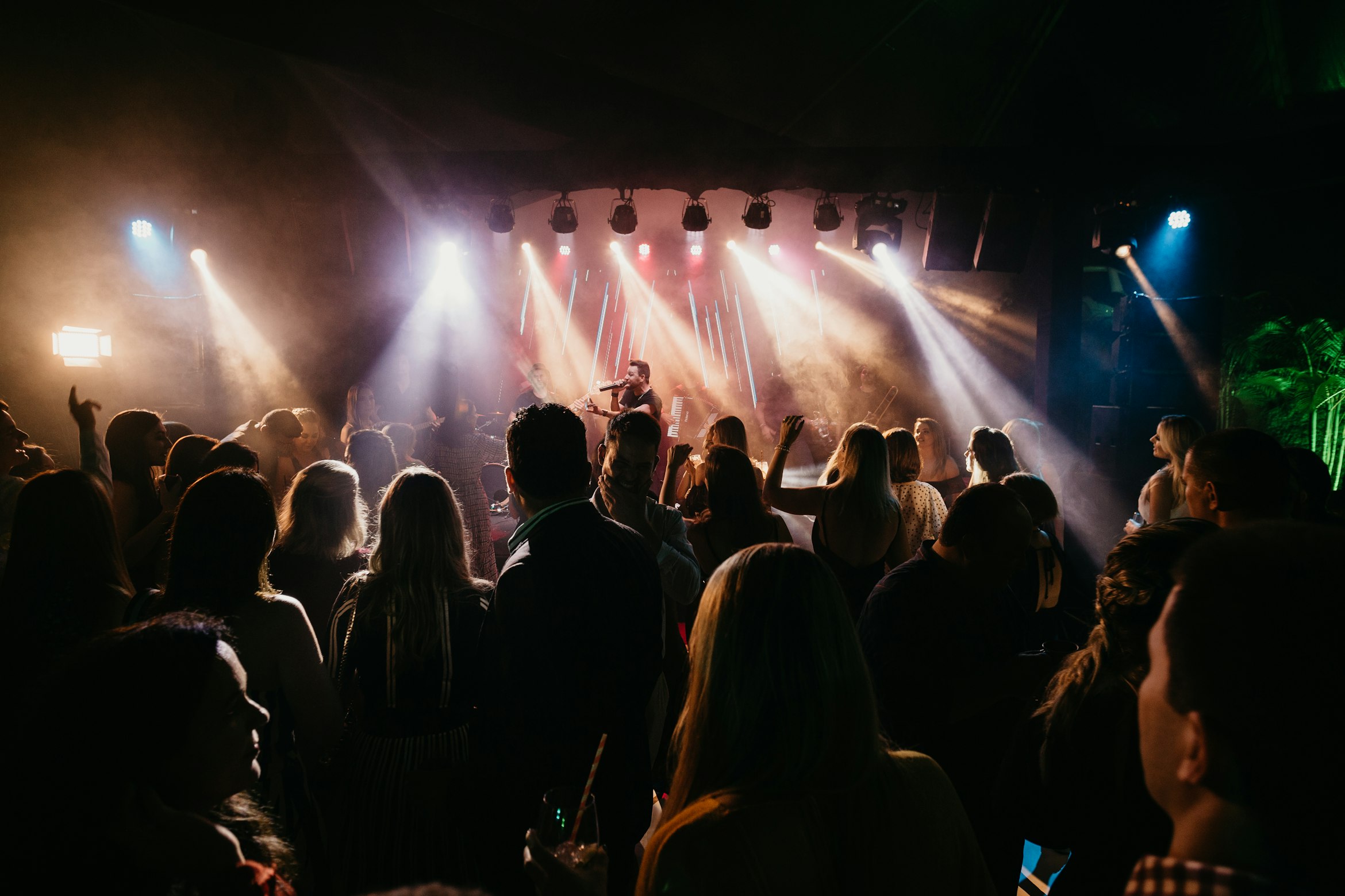 People watching a live concert